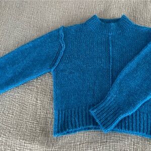 Topshop Vibrant Blue Mock Neck Sweater